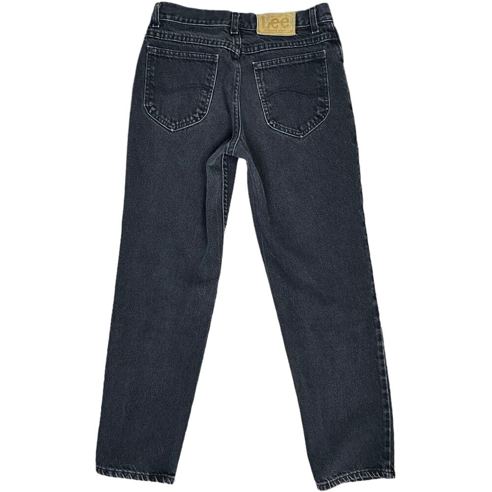 Vintage Lee Faded Black Mid Rise Cropped Jeans - Picture 3 of 5